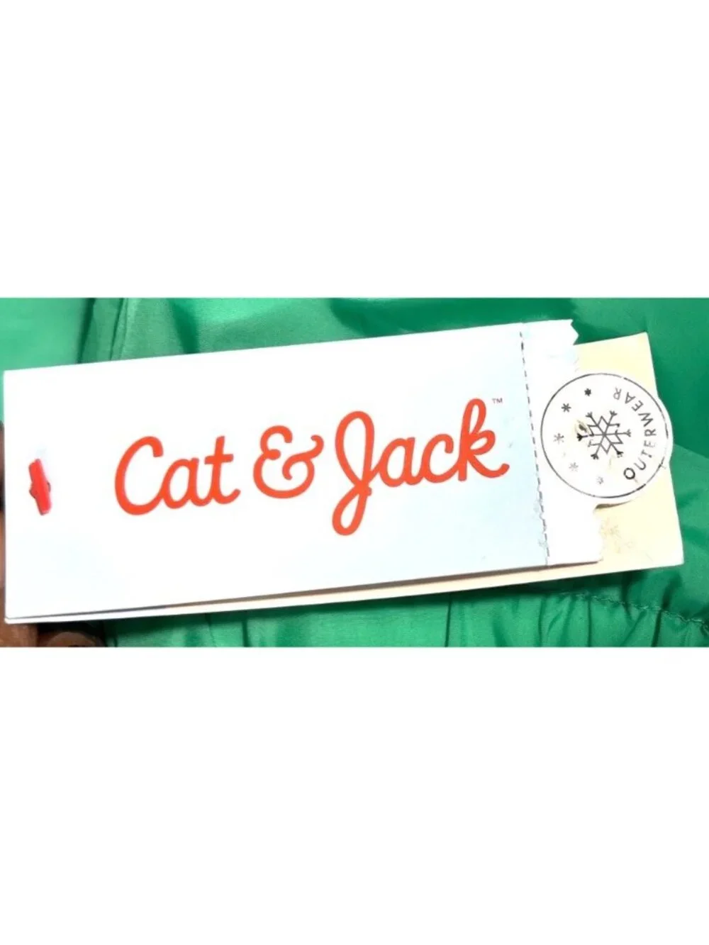 Cat & Jack XL Green Hooded Windbreaker Jacket With Recycled Polyester